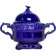 SOPERAS, TINAJAS, CERAMICA-BARRO | Sopera Ceramica con Asas 38 x 30 cm Azul (Yemanja)(producto Artesanal  puede tener irregularidades en color y forma)