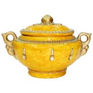 SOPERAS, TINAJAS, CERAMICA-BARRO | Sopera Ceramica Decorada con Asas 33 x 23 cm Amarilla Lisa (Ochun)