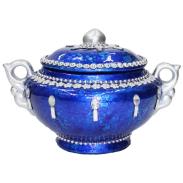 SOPERAS, TINAJAS, CERAMICA-BARRO | Sopera Ceramica Decorada con Asas 33 x 23 cm Azul Lisa (Yemanja)
