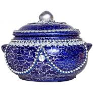 SOPERAS, TINAJAS, CERAMICA-BARRO | Sopera Ceramica Decorada Pellizco 28 x 22 cm Azul (Yemanja)