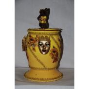SOPERAS, TINAJAS, CERAMICA-BARRO | SOPERA Ceramica Ochun 30 X 35 cm caras (Amarilla)