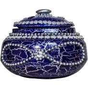 SOPERAS, TINAJAS, CERAMICA-BARRO | Sopera Ceramica Ovalada Decorada 23 x 20 x 18 cm Azul (Yemanja)