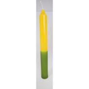 BUJIAS BI COLOR | VELA Bujia Bi-Color Amarillo-Verde 20 x 2 cm (P24)