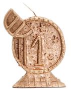 VELAS FORMA | Vela Forma Euro 13 cm (Dorado)