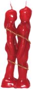 VELAS FORMA | Vela Forma Hombre - Mujer Encadenados 19 cm (Rojo)
