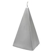 VELAS FORMA | Vela Forma Piramide Mediana 13 cm (Plateado)