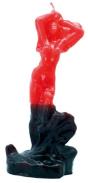 VELAS FORMA | Vela Forma Pomba Gira o Noite 21 cm (Rojo-Negro)