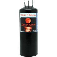 VELAS FORMA | VELON 3 Mechas Luna de Sangre (Negro) 14 x 5.5 cm. (2 Colores)