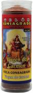 CONSAGRADOS | VELON CONSAGRADO Virgen del Carmen 14 x 5.5 cm (Incluye Ritual)