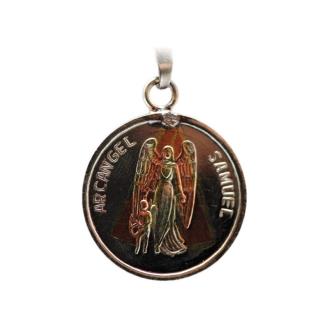 ARCANGELES | Amuleto Arcangel Chamuel con Tetragramaton 3.5 cm