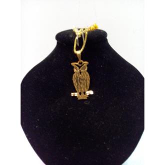 ESOTERICOS | Amuleto Buho Calado Tumbaga Dorado 3 cm