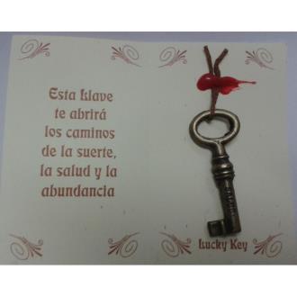 VARIOS ORIGENES DEL MUNDO | Amuleto Llave Abre Caminos, Abundancia, Suerte 4 cm (Blister)