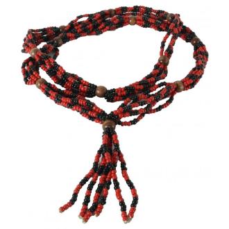 COLLARES MAZO | Collar Santeria Mazo Eleggua ( 3 x 3 Rojo Negro)  (100 a 160 cm)