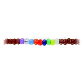 COLLARES SIMPLES 1 VUELTA | Collar Santeria Oya (9 Multicolor-27 Marr.) (1 V) (110 cm)
