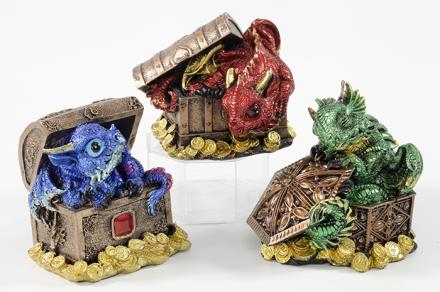 DRAGONES | FIGURA DRAGONCITO METIDO DENTRO DE BAUL (COLORES SURTIDOS) 8,5CM DRAGONES | FIGURA DRAGONCITO METIDO DENTRO DE BAUL (COLORES SURTIDOS) 8,5CM