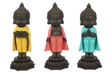 BUDAS Y GANESHAS | FIGURA RESINA BUDA EN PIE MEDITANDO 20 X 7.5 X 7.5 CM. BUDAS Y GANESHAS | FIGURA RESINA BUDA EN PIE MEDITANDO 20 X 7.5 X 7.5 CM.