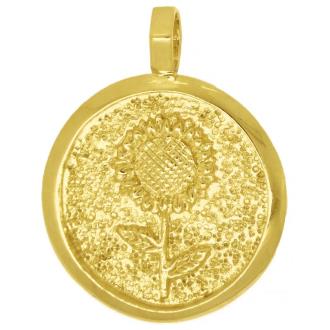 JOYERIA ORTIZ SANTERIA | Medalla joyeria Ochun Oro 18k chapado (2.9 cm)