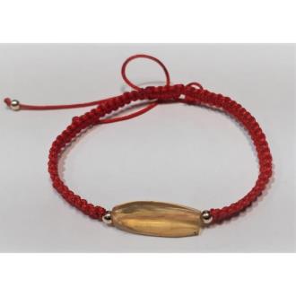 PULSERAS HILO | Pulsera Piedra Ambar hilo trenzado Rojo (Ajustable) PULSERAS HILO | Pulsera Piedra Ambar hilo trenzado Rojo (Ajustable)