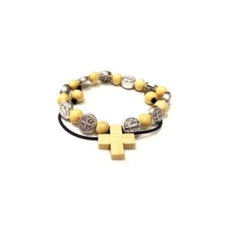 ROSARIOS MADERA | Rosario Brazalete San Benito Madera 6 mm (con Medallas) ROSARIOS MADERA | Rosario Brazalete San Benito Madera 6 mm (con Medallas)