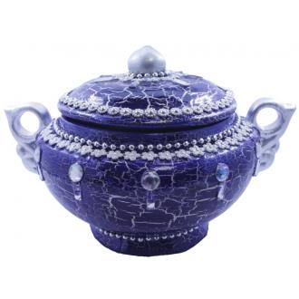 SOPERAS, TINAJAS, CERAMICA-BARRO | Sopera Ceramica Decorada con Asas 33 x 23 cm Azul (Yemanja)