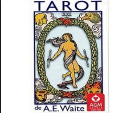 TAROTS A.G.M | TAROT WAITE A.E POCKET EDICION AZUL CON LA CRUZ ROSADA (ESPAOL)