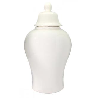 TIBORES CERAMICA | Tibor Ceramica 38 x 20 cm Blanco (Obatala)(producto Artesanal  puede tener irregularidades en color y forma)