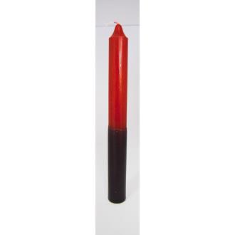 BUJIAS BI COLOR | VELA Bujia Bi-Color Rojo-Negro 20 x 2 cm (P24)