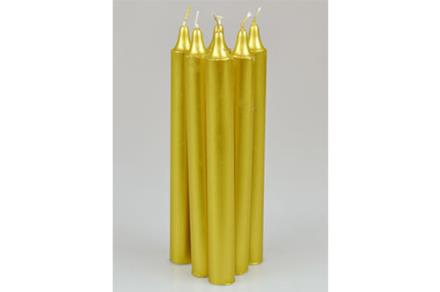 VELAS BASICAS | VELA DORADA METALIZADA PEQUEÑA 10x1,1 cm. (duración de 3h. aprox.) VELAS BASICAS | VELA DORADA METALIZADA PEQUEÑA 10x1,1 cm. (duración de 3h. aprox.)