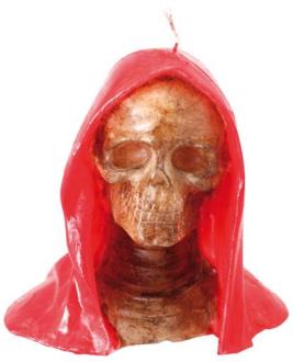 VELAS FORMA | Vela Forma Santa Muerte c/ Capucha 15 cm (Roja)