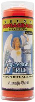 CONSAGRADOS | VELON CONSAGRADO Arcangel Uriel 14 x 5.5 cm (Incluye Ritual)