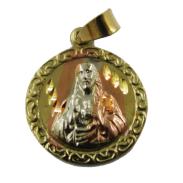 VARIOS ORIGENES DEL MUNDO | Amuleto Corazon de Jesus Medalla Tumbaga 3 Metales 2.5 cm