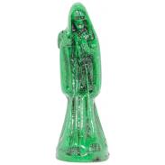 VARIOS ORIGENES DEL MUNDO | Amuleto Santa Muerte 07 cm (Verde) (con Amuleto en Base) - Resina