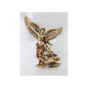 RESINA | Imagen Resina Arcangel Miguel 35 x 30 cm (Dorado Metalico ) (Colgante Pared )