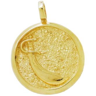 JOYERIA ORTIZ SANTERIA | Medalla joyeria Oggun Oro 18k chapado (2,9 cm)