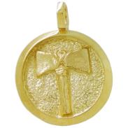 JOYERIA ORTIZ SANTERIA | Medalla joyeria Chango Oro 18k chapado (2.7 cm)