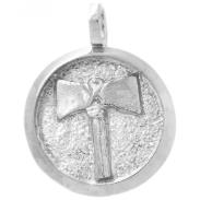 JOYERIA ORTIZ SANTERIA | Medalla joyeria Chango Rodio chapado (2,7 cm)