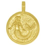 JOYERIA ORTIZ SANTERIA | Medalla joyeria Yemanja Oro 18k chapado (2,7 cm)