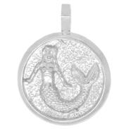 JOYERIA ORTIZ SANTERIA | Medalla joyeria Yemanja Rodio chapado (2,7 cm)