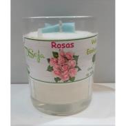 AROMATICOS DSOJA | Vela Aromatica DSoja Petalos de Rosas (En Vaso 9 x 8)  Ecologica